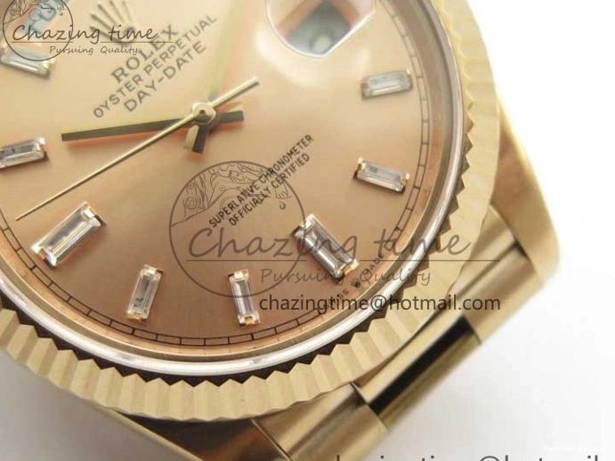 0409 Day-Date 40mm 228239 BP New Dial Version 904 RG T Crystal Markers RG Dial on RG President Bracelet A Popular 2834
